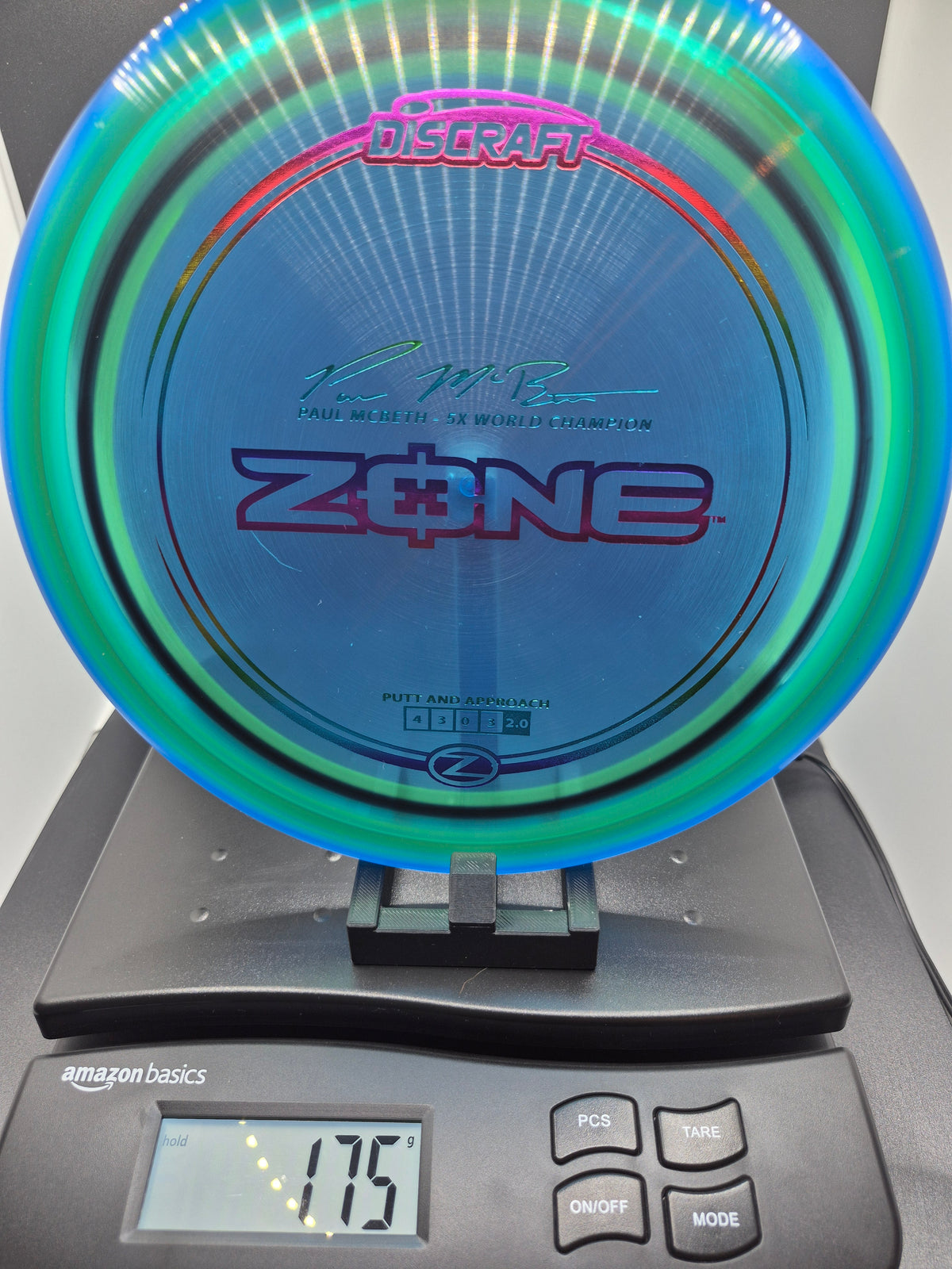 Custom-Dyed Paul McBeth 5x World Champion Z Zone – Blue/Green Halo