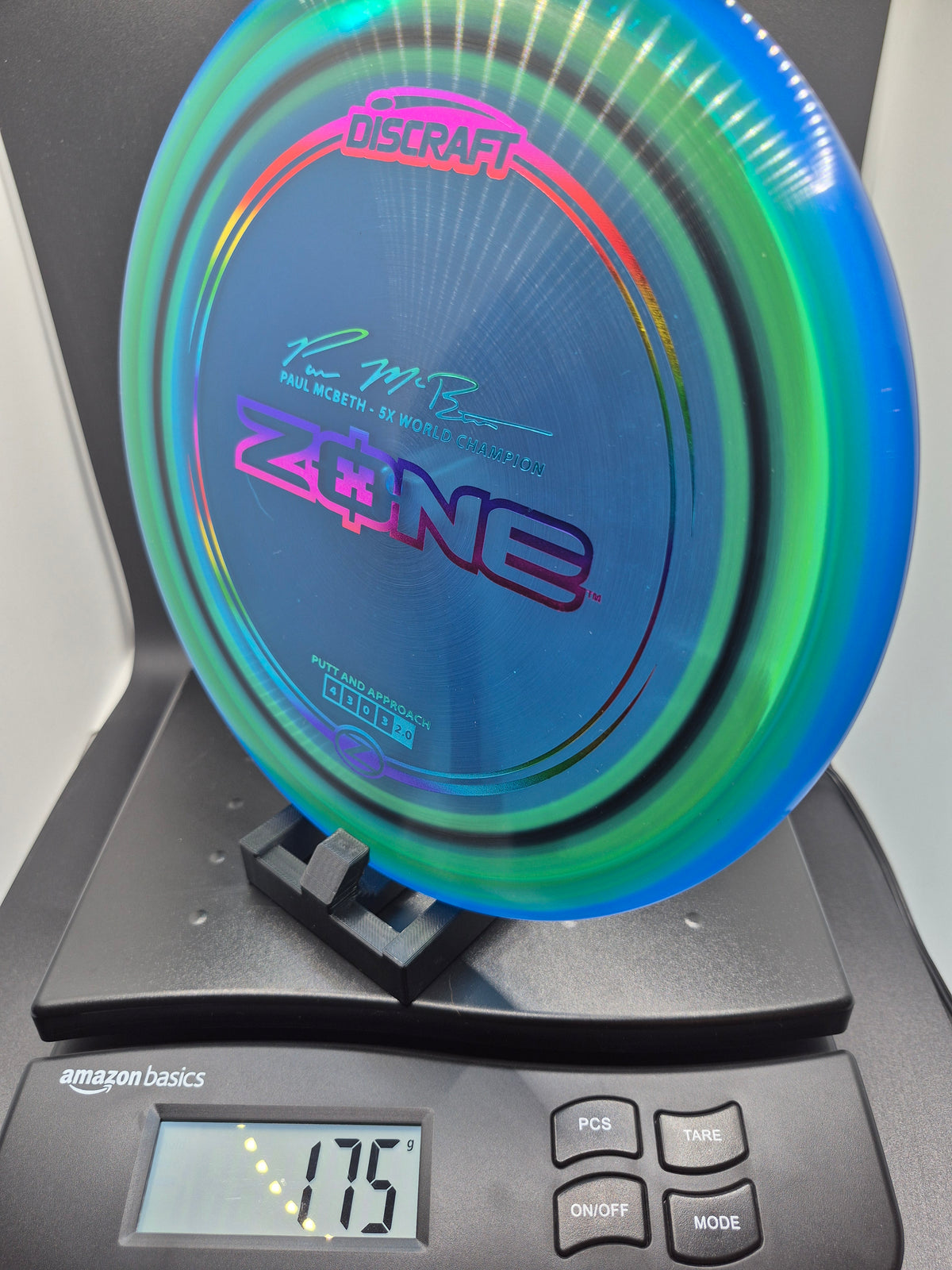 Custom-Dyed Paul McBeth 5x World Champion Z Zone – Blue/Green Halo