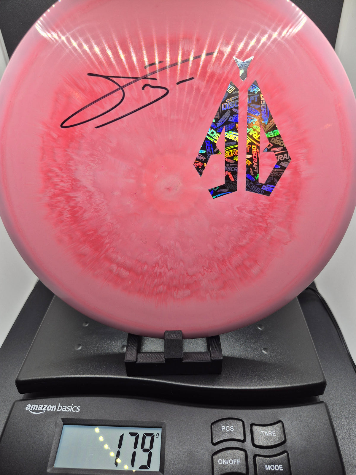 Anthony Barela Signed ESP Buzzz - AB Mini Logo & Discraft Mini Bar Foil