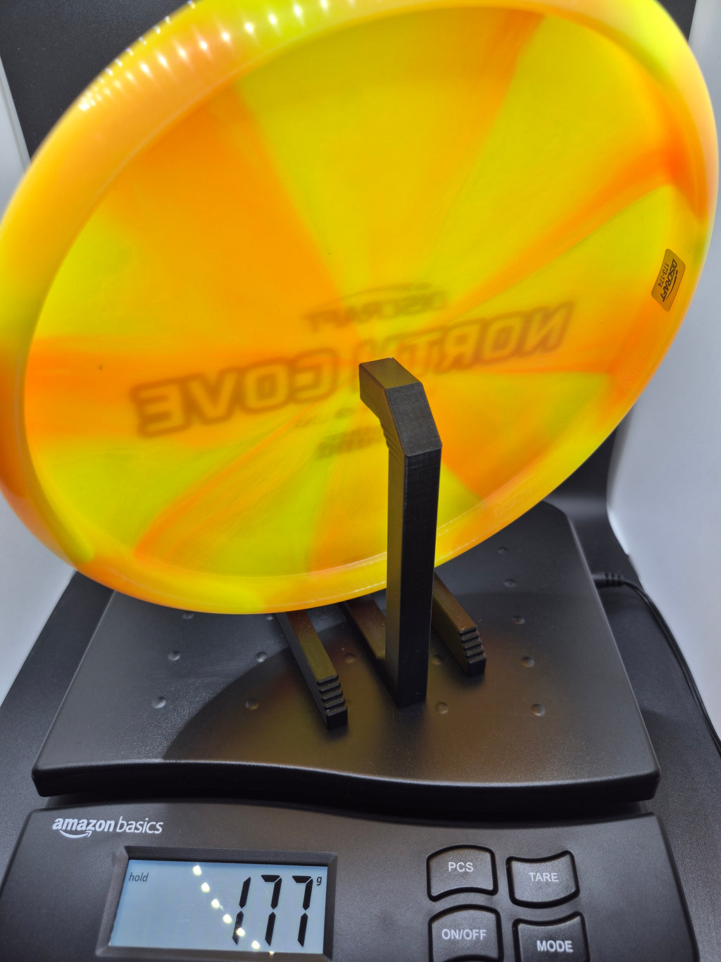 Webby North Cove Z Swirl Luna - Orange/Yellow Swirl w/ Gold Star Foil