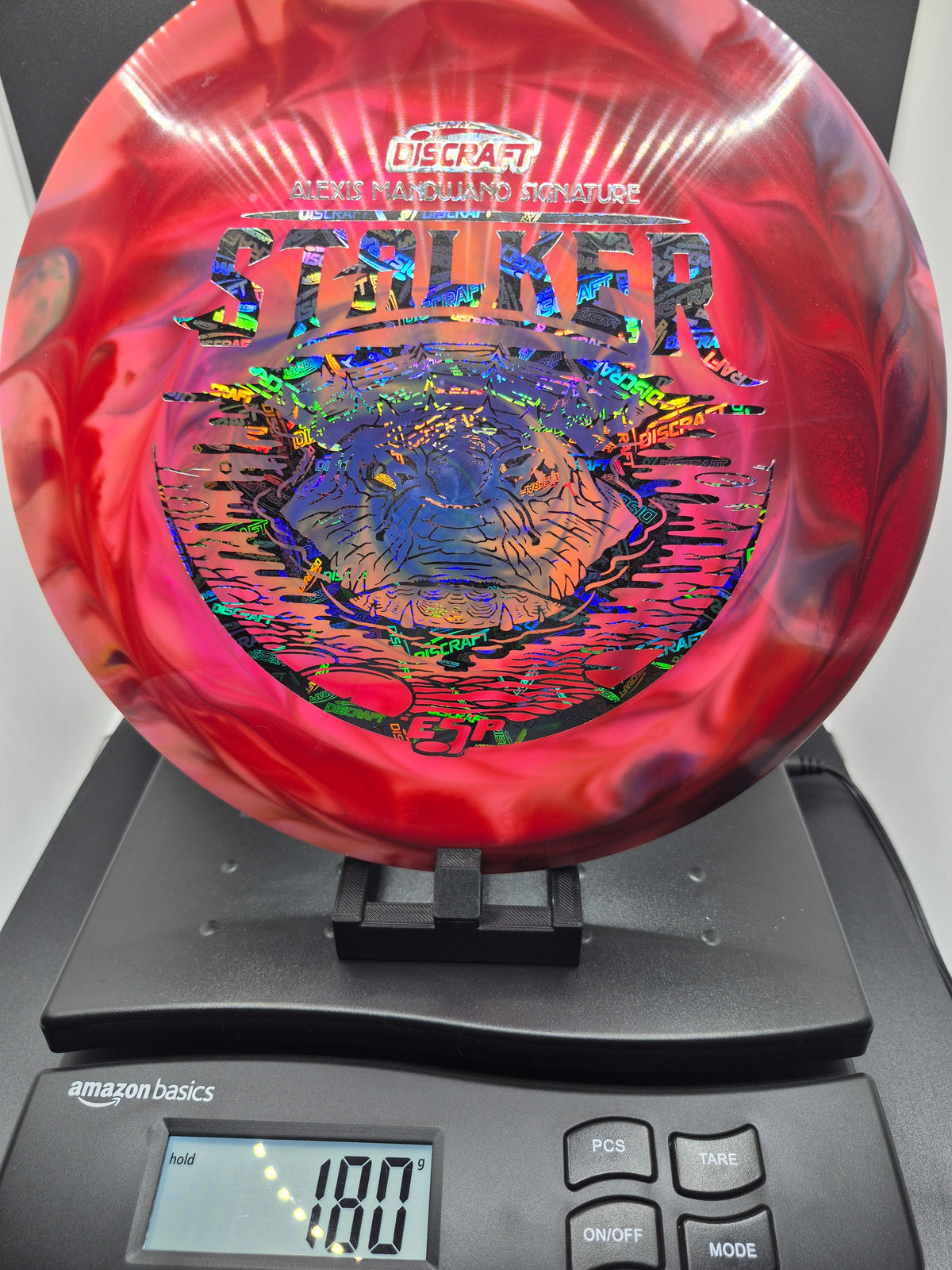 Custom Dyed Alexis Mandujano Signature ESP Swirl Stalker - Mini Discraft Barstamp Foil - One of One