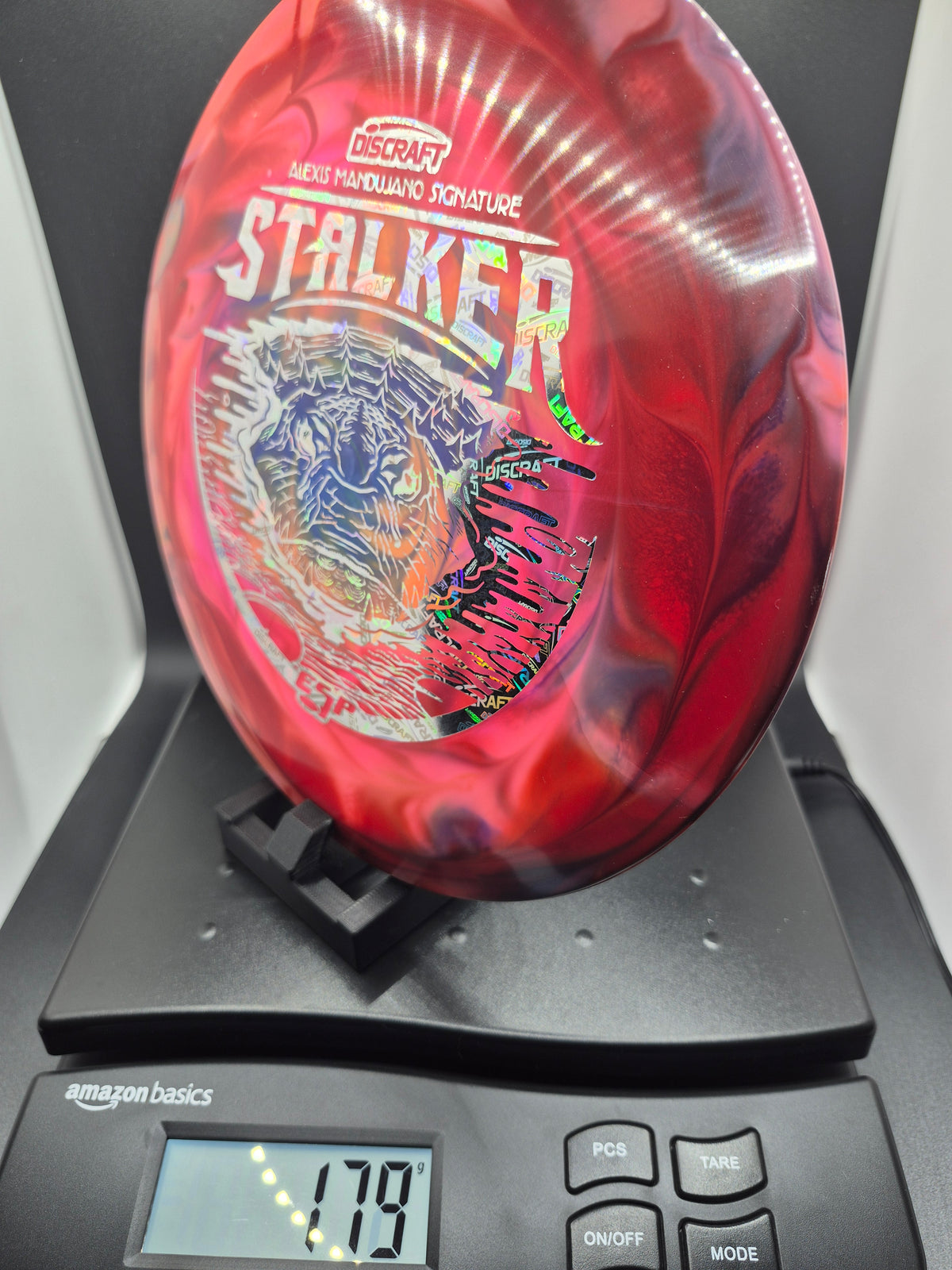Custom Dyed Alexis Mandujano Signature ESP Swirl Stalker - Mini Discraft Barstamp Foil - One of One