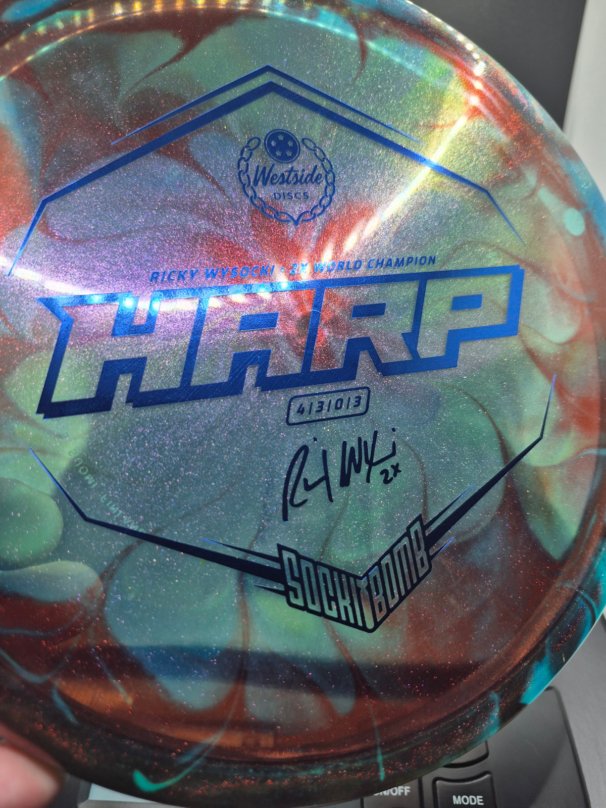 Custom Dyed Ricky Wysocki 2X World Champion VIP-Ice Glimmer Harp - One of One