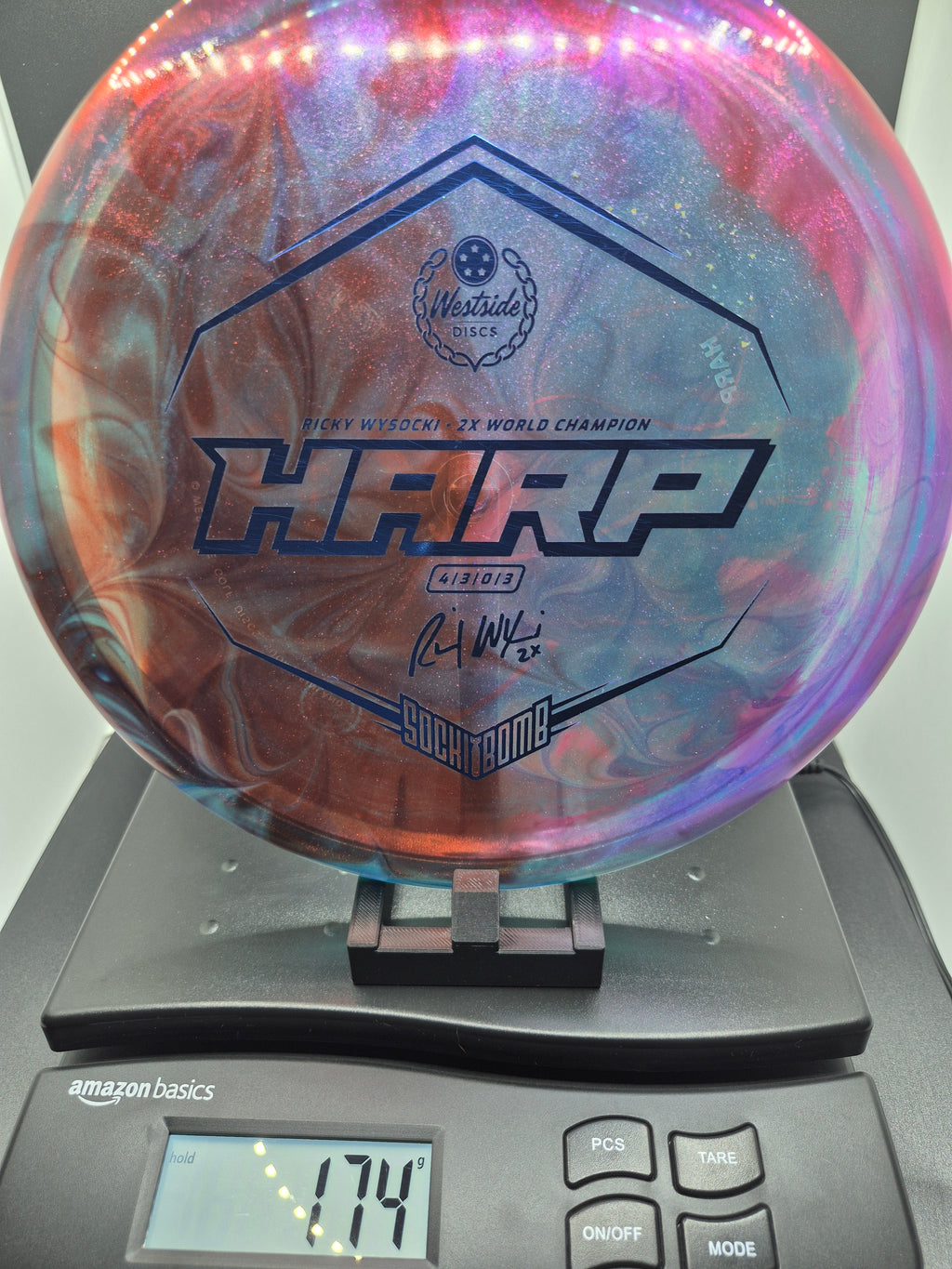 Custom Dyed Ricky Wysocki 2X World Champion VIP-Ice Glimmer Harp - One of One