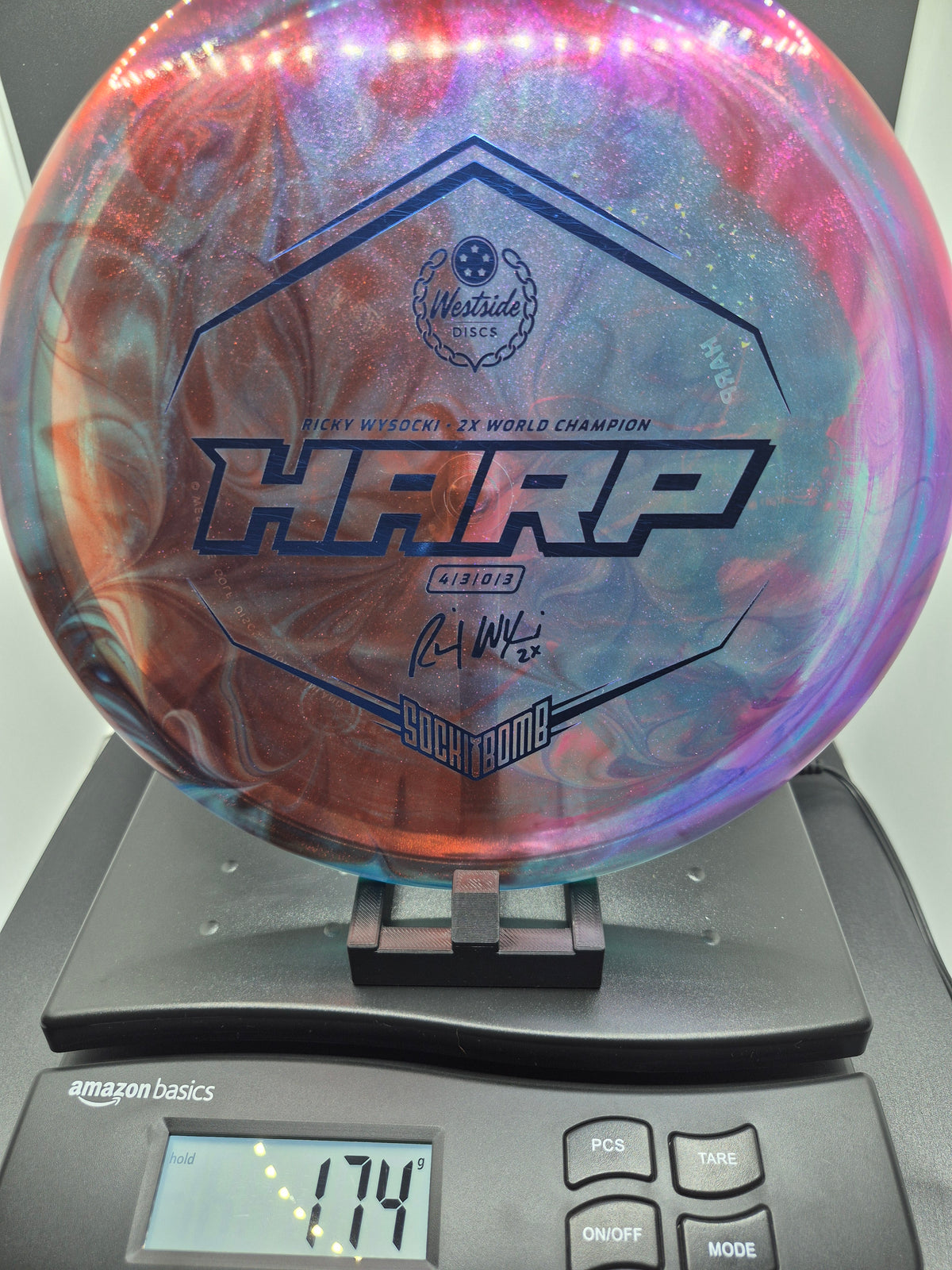 Custom Dyed Ricky Wysocki 2X World Champion VIP-Ice Glimmer Harp - One of One