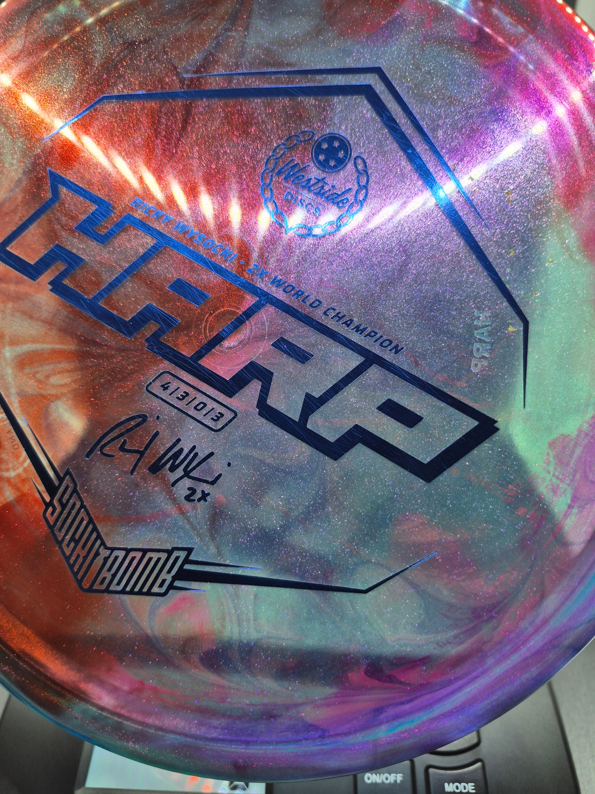 Custom Dyed Ricky Wysocki 2X World Champion VIP-Ice Glimmer Harp - One of One