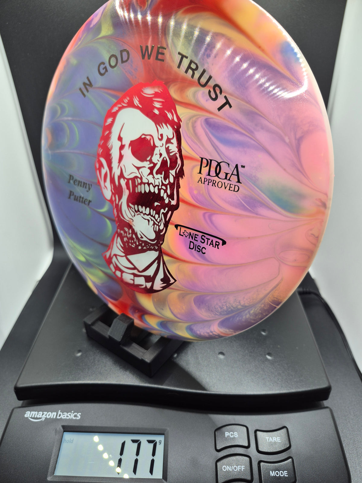 Custom Dyed 2023 Halloween Zombie Abe Bravo Glow Penny Putter - One of One