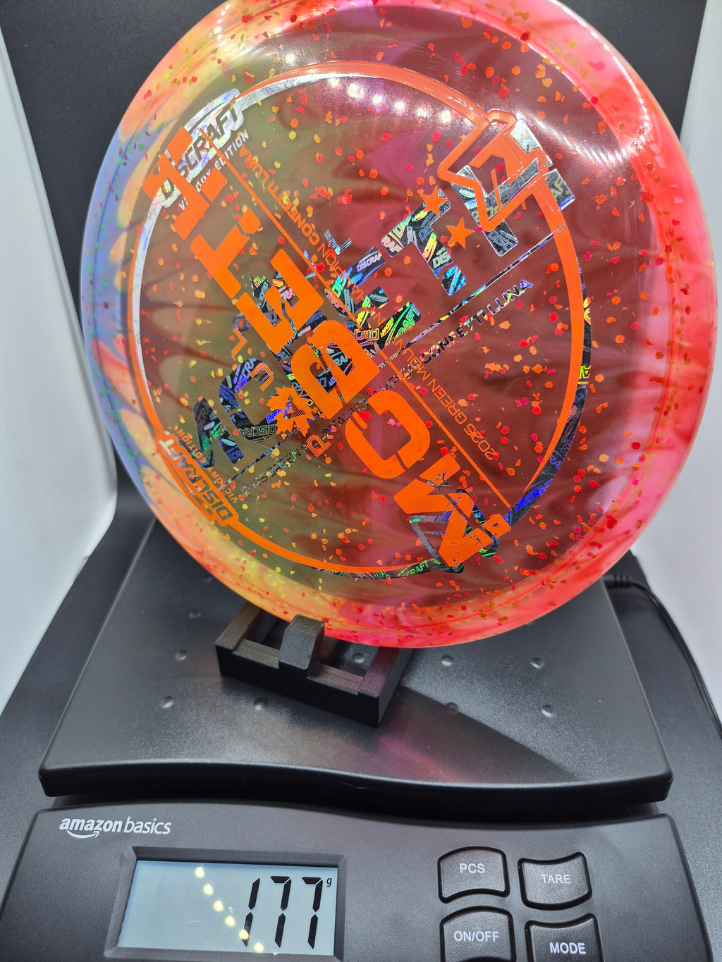 Custom Dyed 2025 Green Mountain Paul McBeth Confetti Luna - Mini Barstamp & Orange Matte Misprint - One of One