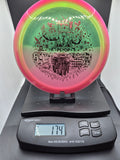 Doomsday Discs Retina Psyop – Pink/Green – Red Stock Stamp