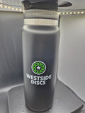 Westside Discs 32oz Stainless Steel Water Bottle w/ Straw – Brand New