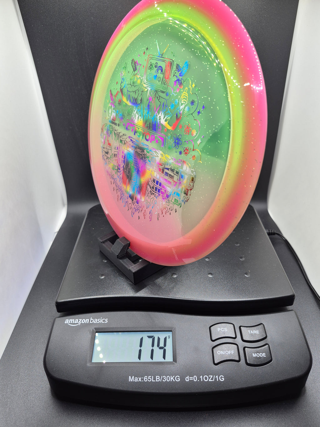 Doomsday Discs Retina Psyop – Pink/Green – Jelly Bean Stock Stamp