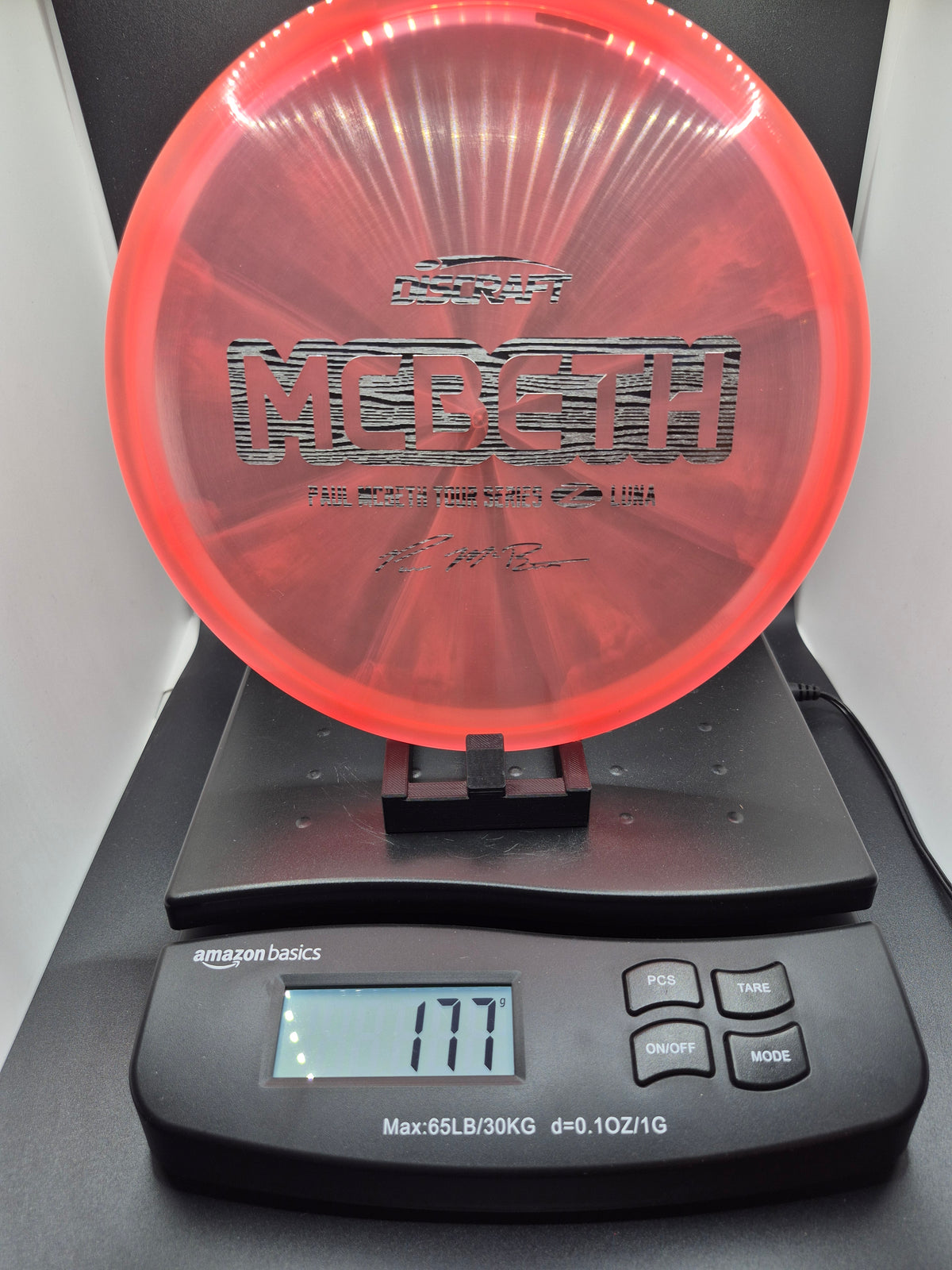 2020 Paul McBeth Tour Series Z Swirl Luna - Pink - Wood Grain Foil