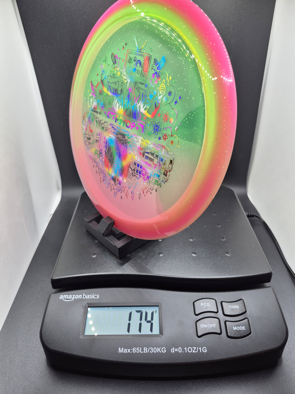 Doomsday Discs Retina Psyop – Pink/Green – Stock Stamp