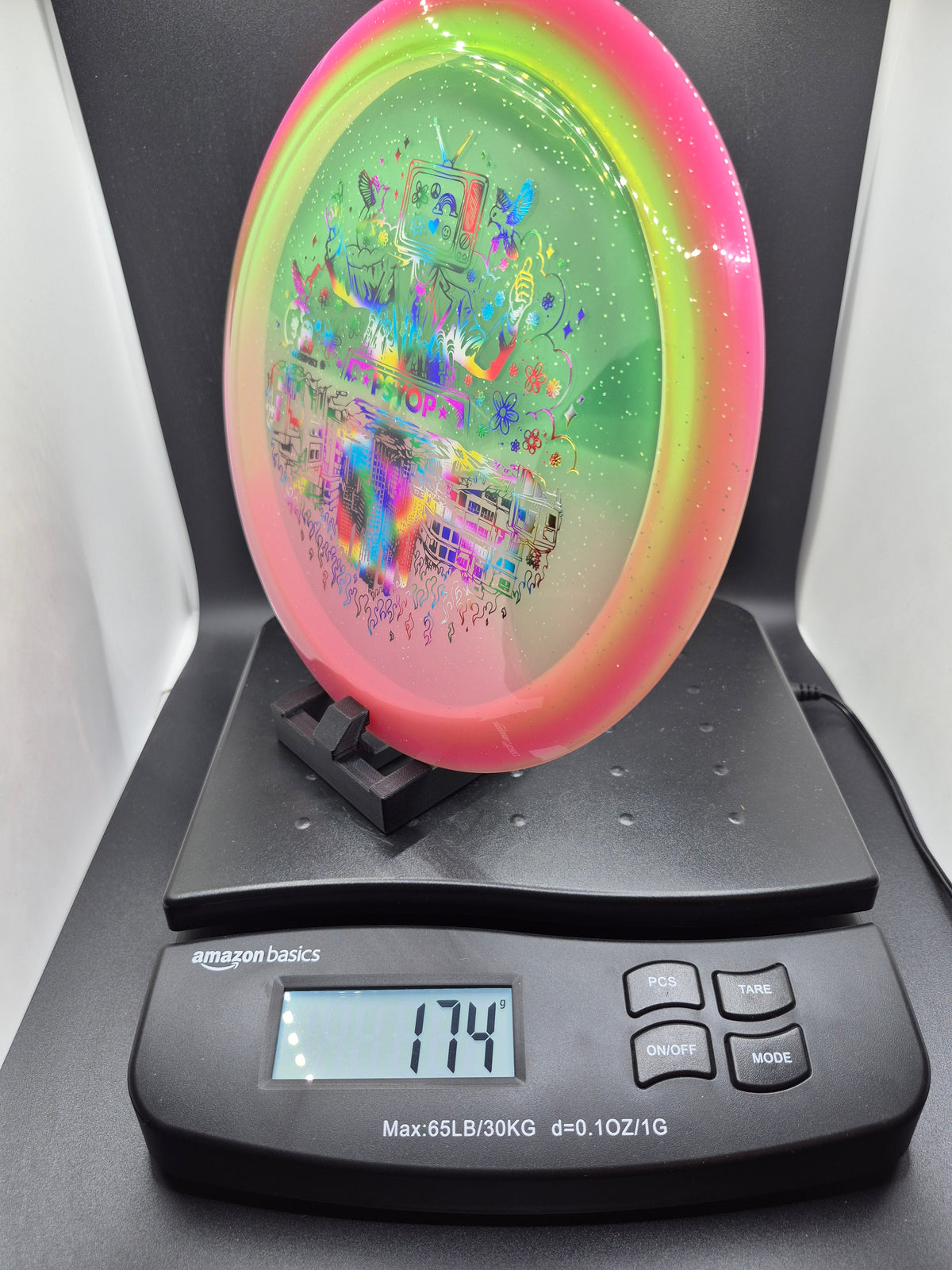 Doomsday Discs Retina Psyop – Pink/Green – Stock Stamp