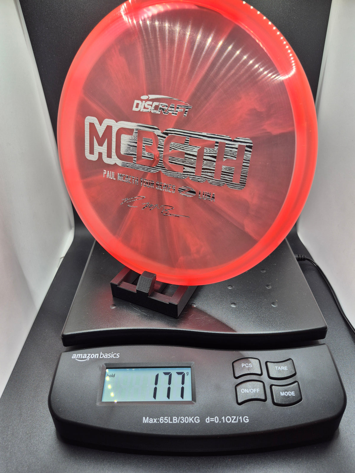 2020 Paul McBeth Tour Series Z Swirl Luna - Pink - Wood Grain Foil