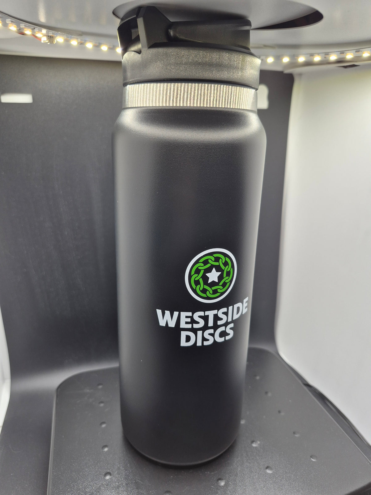 Westside Discs 32oz Stainless Steel Water Bottle w/ Straw – Brand New